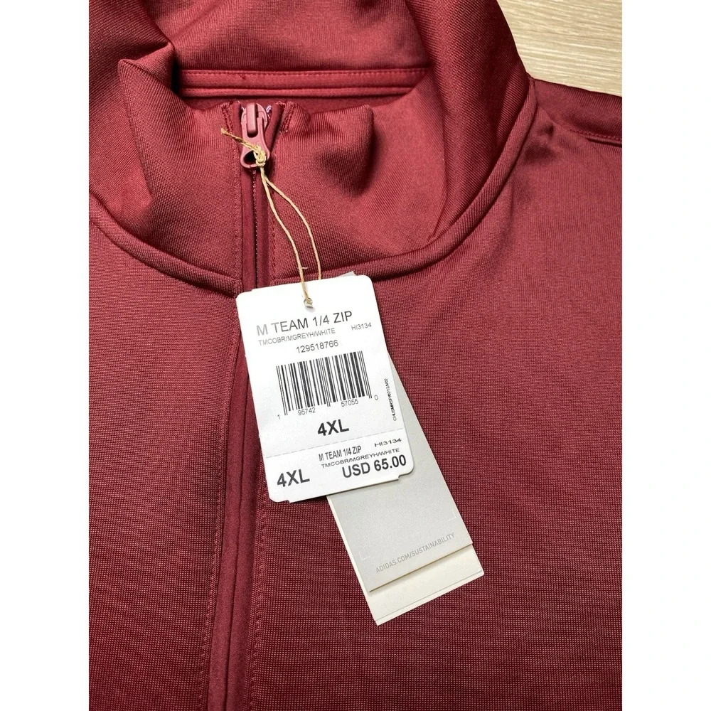 *NWT Men Size 4XL Adidas‎ Texas A&M Team Issue 1/4 Zip Pullover HI3072 Maroon